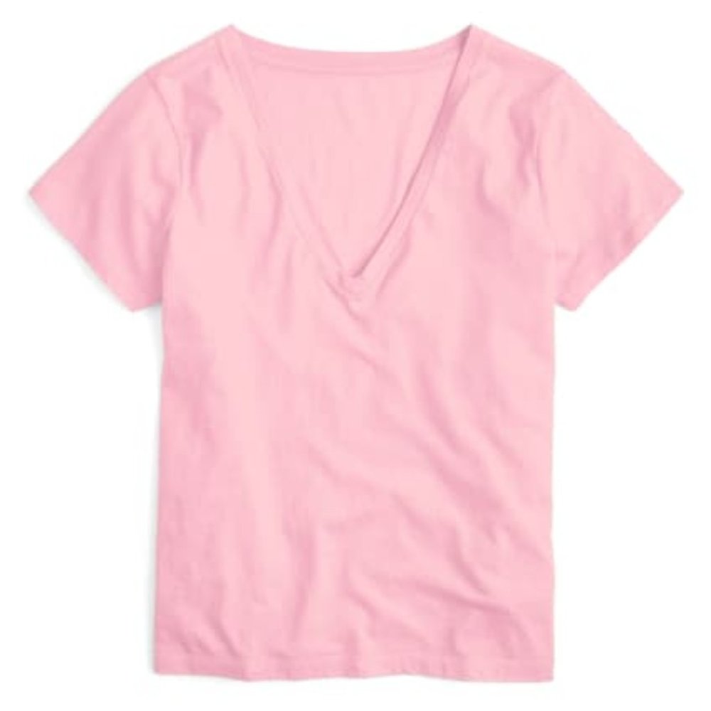 NEW J. Crew SupimaÂ® V-Neck Tee XS